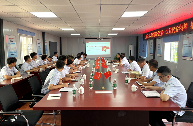 公司黨委副書記、總經(jīng)理張俊到鳳毛快速通道01標(biāo)講授專題黨課2